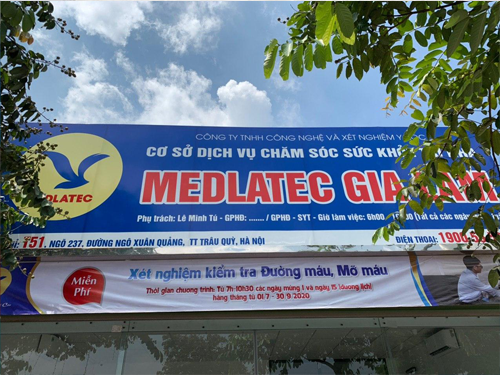 Văn phòng lấy mẫu MEDLATEC Gia Lâm